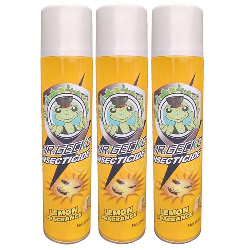 Mr Gecko Lemon Fragrance Insecticide Spray X3pcs