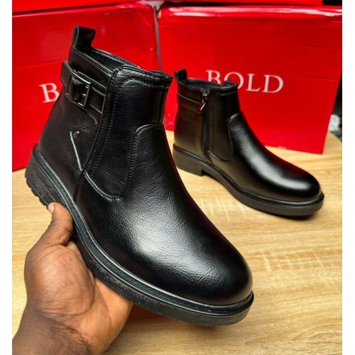 Monarch Leather Ankle Boot – Classic Black (EM290)