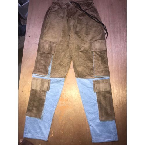 Custom Made Brown And Blue Combat Joggers