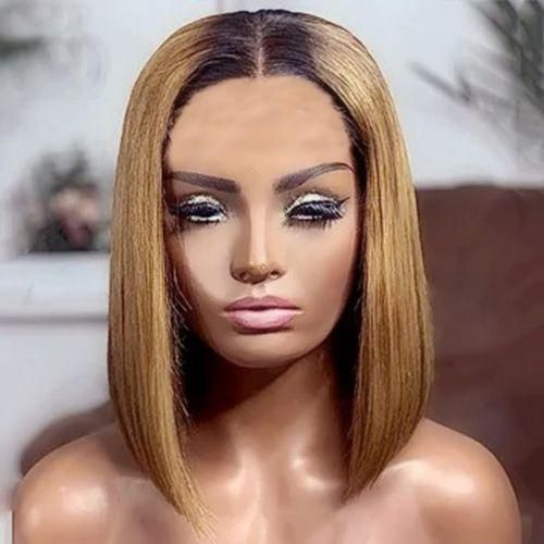 New Fashion,,Blunt Cut Ombre Wig With Closure