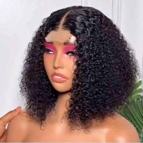 Classy Jerry Water Curly Wig with T frontal natural color 10 inches