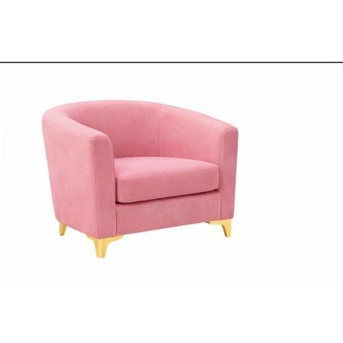 Single Seater Fabric Sofa Armchair Pink Bucket Tub Chair