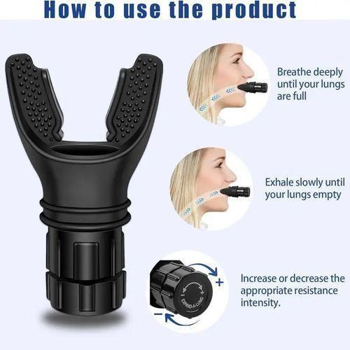 Adjustable Lung Capacity Trainer - Portable Breathing Exerciser with Non-Slip Grip Base, No Power Needed - Compact Lung Vitality Trainer for Adults, Athletes, for Gym, Travel, Home Workouts