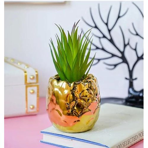 Golden Mini Artificial Succulent Flower Bonsai Plants