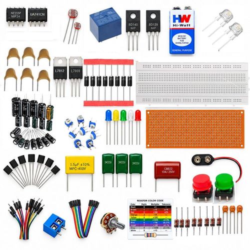 295PCS in one Electronic Components Starter Kit – Resistors, Capacitors, Transistors, LEDs & More