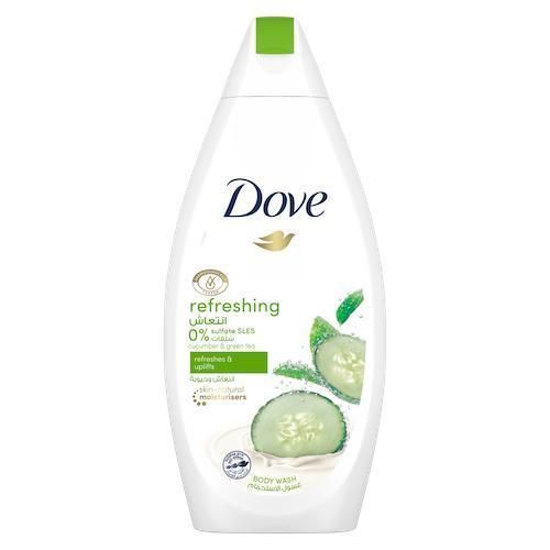 Refreshing Body Wash with Cucumber and Green Tea scent.