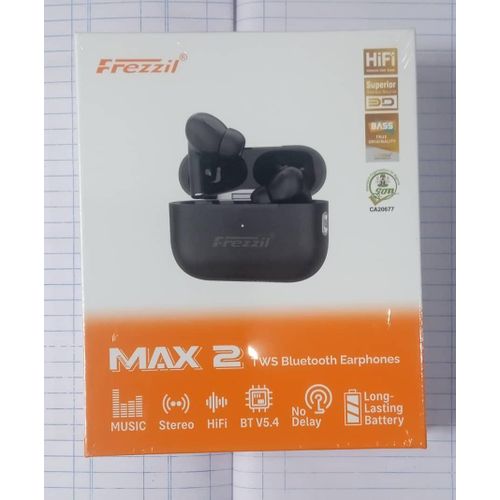 FREZZIL MAX 2 Tws Bluetooth Earbuds Earpods BUDS NEO 3 100Hours ENC Black