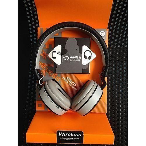 Ms 881 A Quality Wireless Bluetooth Headphone With Aux Fm Radio... Black