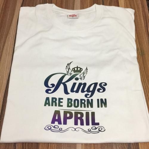 Kings Are Born In April Birthday T-shirt - White