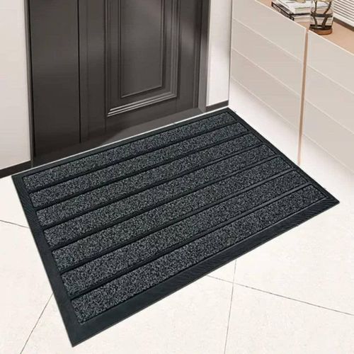Premium Artificial Grass Non-Slip Outdoor Doormat – Waterproof Entryway Mat- Black