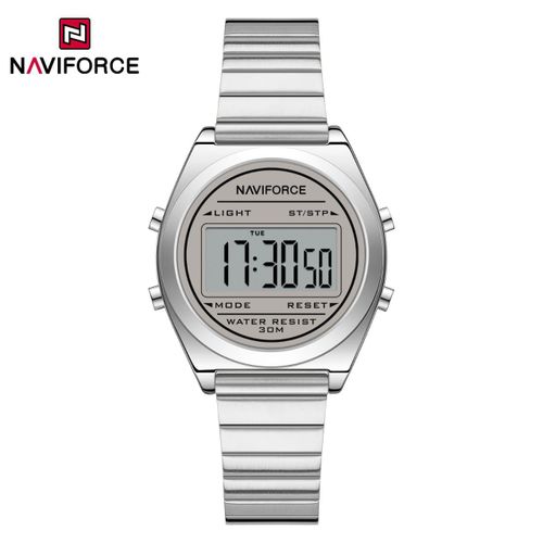 Men's Luxury Wristwatch Steel Strap Waterproof Original Digital Silver Watch for Quartz Chronograph
