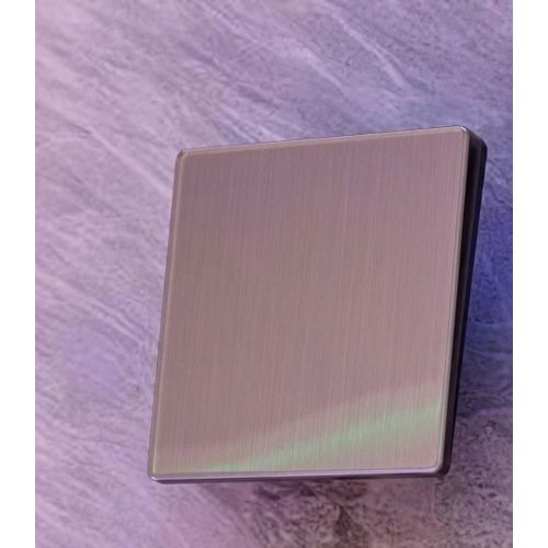 1-Gang Large Panel Light Switch (Brushed Metallic Finish)