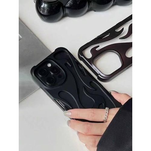 3D Flame Electroplated Luxury Cover for iPhone 13