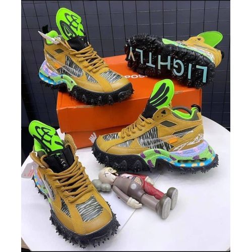 Urban force wheat and neon artist sneakers