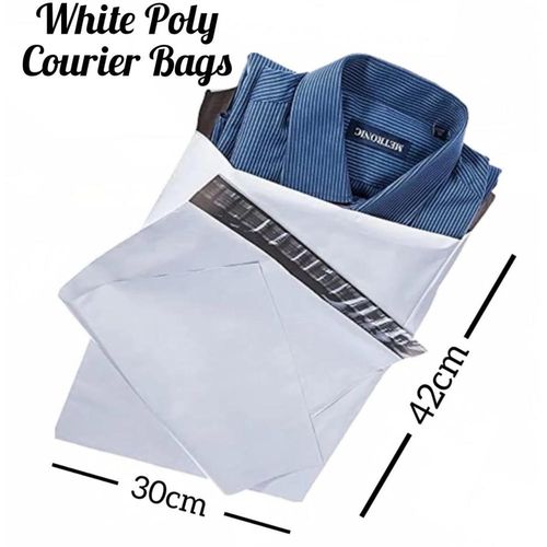 A3 White Courier Nylon Bag (Waterproof Self-Seal) 100 Pieces (30x42cm)