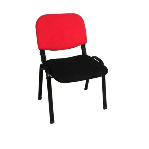 comfortable and durable red-and-black visitor chair