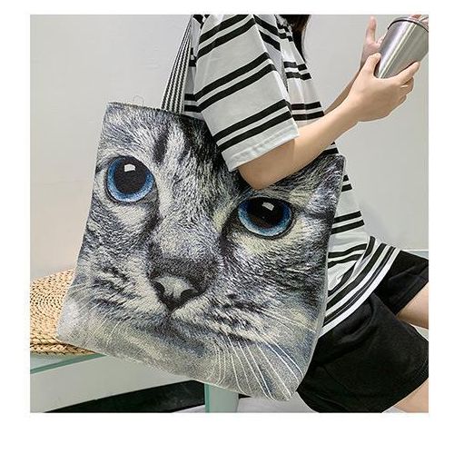 Women's Canvas Tote Bag, Large Capacity Shoulder Handbag, Artistic Printed Shopper Bag for Work, Travel and Daily Use