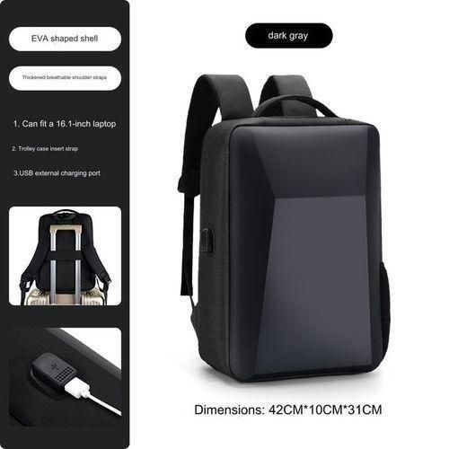 Black Lightweight Anti-Theft Backpack for Men 15.6 Inch