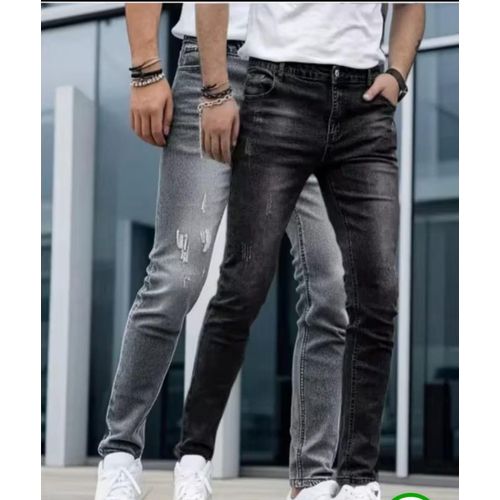 2 In 1 Grey And Black Straight Jean For Men