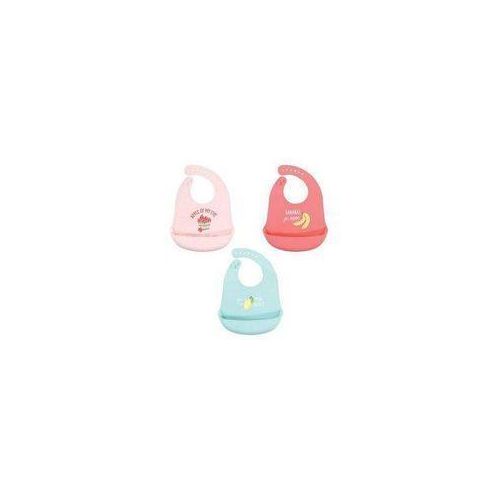 Babies Collection Baby Silicone Bib With Food Catcher - 3pcs
