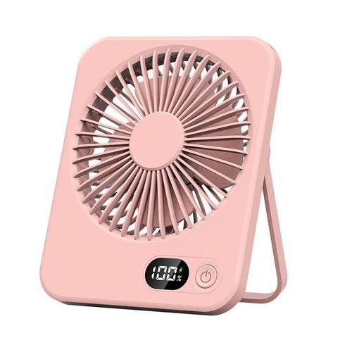 Portable Desktop Fan With Digital Display And 180° Stand