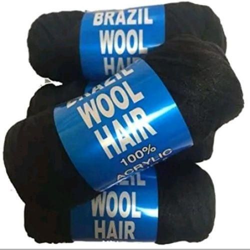 6 pcs Brazilian Wool Hair for Braids Braiding Hair with 100% Acrylic Brazilian Wool