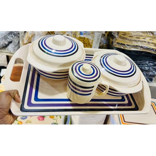 Complete Serving Dish set With Tray