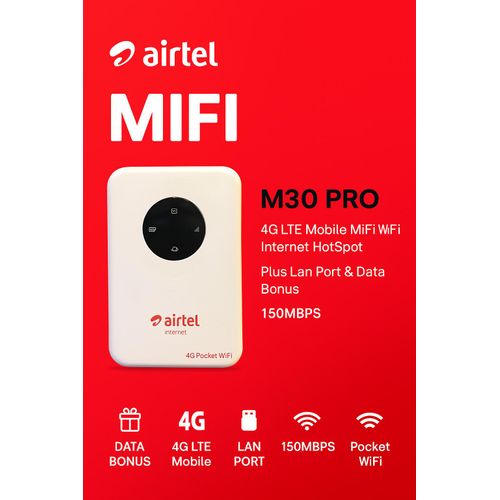 4G LTE Mobile UNIVERSAL MiFi WiFi Internet HotSpot Plus Lan Port & Data Bonus, M30 PRO // 150MBPS Pocket wifi mifi