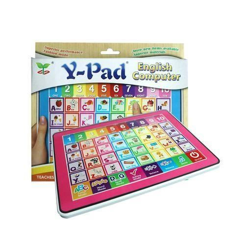 Y-Pad English Computer Learning Tablet for Kids Touch Screen Educational Toy Teaches ABC Letters Numbers Spelling and Words for Children Age 3 and Above