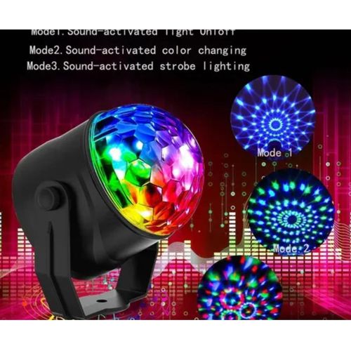 Rotating LED disco ball – RGB strobe effect, instant E27 connection, ultra-low power consumption