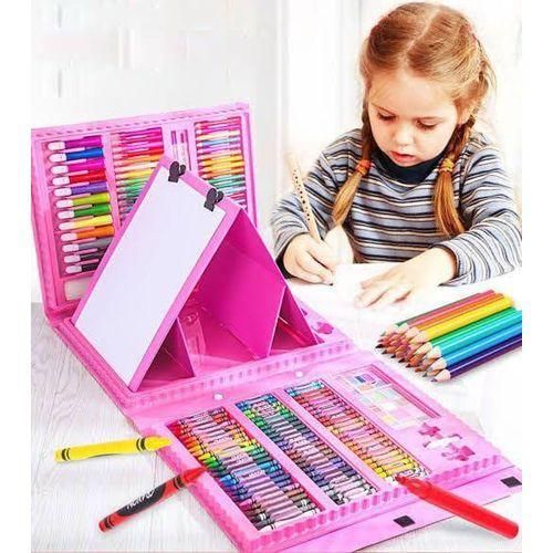 Early Education Kiddies Complete Artistic set Drawing And Painting Art Kit With Colourful Pencils - 208 Pieces gift set
