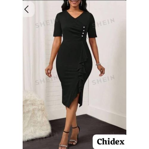 gorgeous fitted office gown for ladies