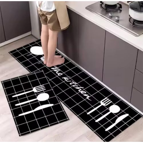 2pcs Cooking Time Super Absorbent Floor Mat