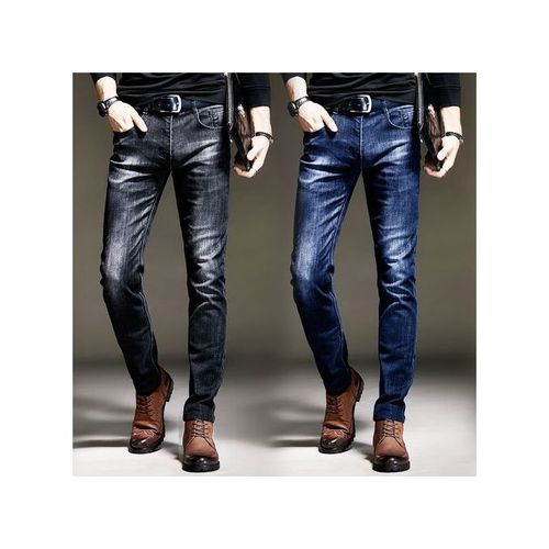 2 In 1 High Quality Smart STOCK Jeans For Men - Mixed Black Mixed Blue
