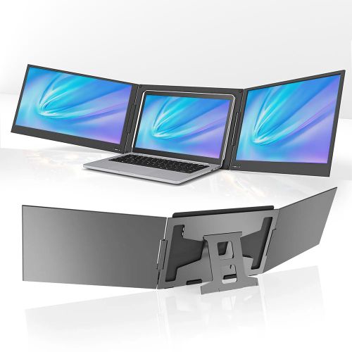 Z80A 15.6 Inch Triple Laptop Screen 1080P LCD Monitors Portable Extender Dual IPS TFT Panel Type Tri Screen Monitor for Laptop