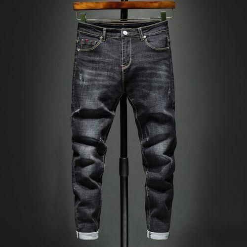 Non Fade Smart Stock Jeans For Men- Black