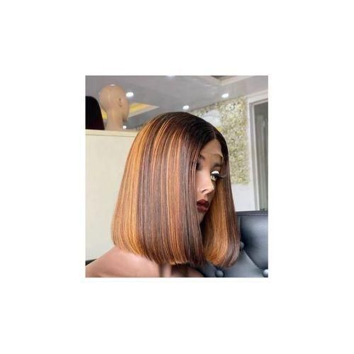 Amazing Blunt Brown Piano Wig With Middle Closure