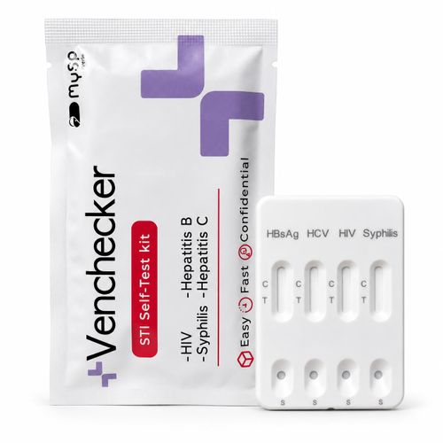 4-in-1 self test kit for HI-V, Syphilis, Hepatitis B and Hepatitis C - For Home Use