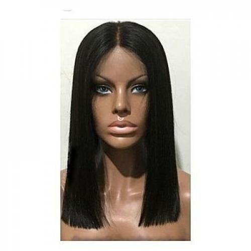 Blunt Cut Blended Hair 3 Bundles with closure