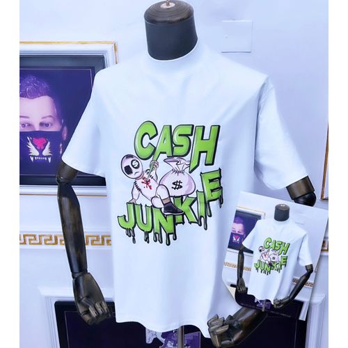 Cash Junkies White Tshirt