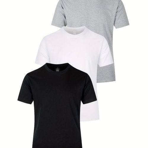 3 In 1 Unisex Plain Round Neck Polo T-shirt (ashe, Black & White)
