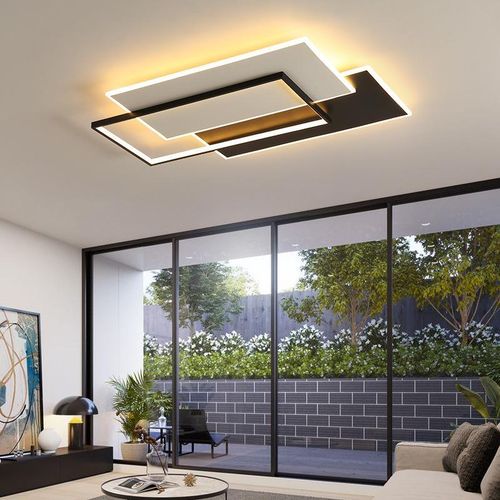 Modern Overlapping Geometric Rectangular LED Ceiling Light