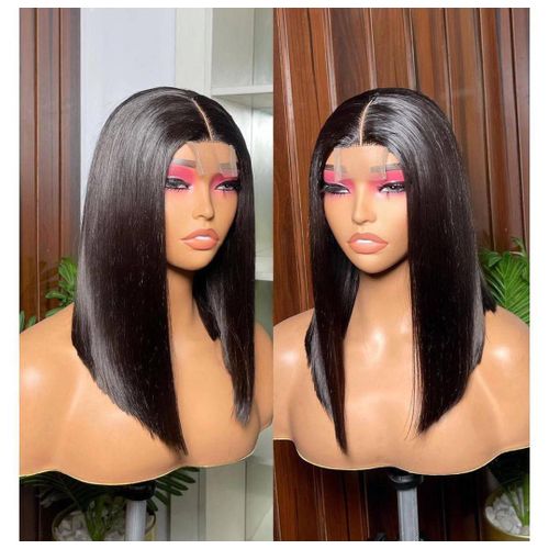 Silky luxury bone straight bob wig