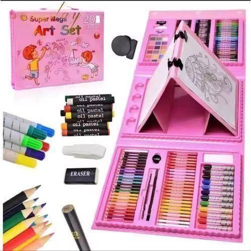 208 PCS Kids Super Mega ART Coloring Set Painting Set Color Set Water Color Pen Crayon Drawing Set For Children Gifts