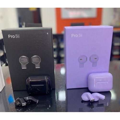 PRO 5s Wireless Fingerprint Earbuds - Noise Cancellations Earphone & EarPods - WHITE