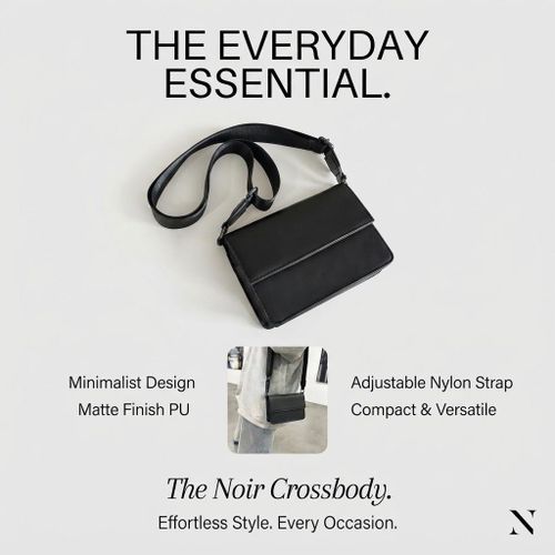 Stylish Crossbody Bag for Women, Men, UNISEX Shoulder Bag, Mini PU Leather Sling Purse with Adjustable Strap, Crossbody Bag, Messenger Bag, Chest Bag, Shoulder Bag, Bag, Waist Bag Elegant Compact Handbag