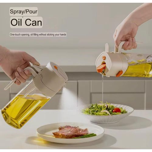 530Ml Oil Spray Bottles for Kitchen Use, Designed for Both Spraying And Pouring, Featuring a Non-Drip Design And Made of Glass.