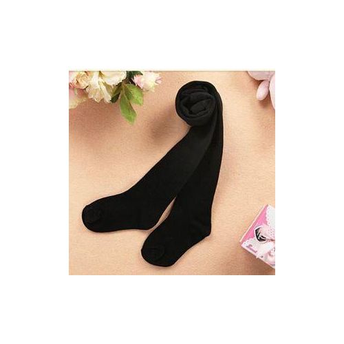 Thick Cotton Long Popsocks Black