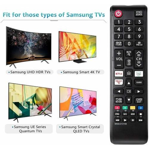 Universal Smart TV Replacement Remote, Compatible with All Smart TV, LED, LCD, HDTV, UHD, 3D Smart TVs Models, Series TVs, Upgrade IR...