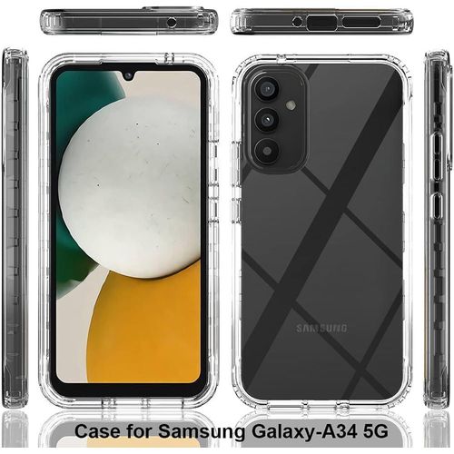 Galaxy A34 5G Classy 2-in-1 Transparent Protective 360 Cover-Back Case + Screen Cover